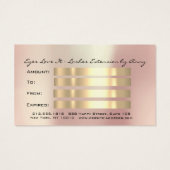 Cadeaubon Roos Gold Lashes Extension Makeup Visitekaartje (Achterkant)