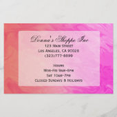 Cadeaubon Roze Oranje Ontwerp Flyer (Achterkant)