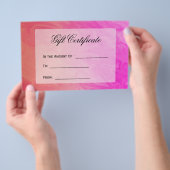 Cadeaubon Roze Oranje Ontwerp Flyer (Hand)