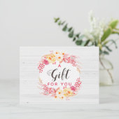 Cadeaubon Shabby Chic Roses & Rustic Floral (Staand voorkant)