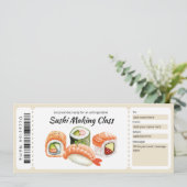 Cadeaubon Sushi Maken Workshop Kaart (Staand voorkant)