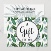 Cadeaubon Tropisch Loof Palmenbladeren (Voorkant / Achterkant)