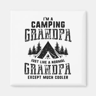 Cadeaubon Vaderdag Camping Opa Mannen Magneet