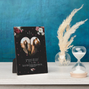 Cadeaubon Valentijnsdag voor zwart Floral Fotoplaat