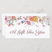 Cadeaubon verse wilde bloemen (Voorkant / Achterkant)