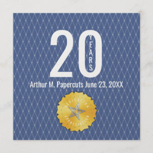 Cadeaubon voor 20-jarig jubileum van werknemer kaart