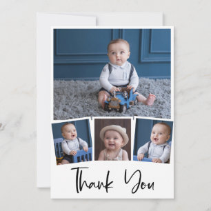 Cadeaubon voor babyshower foto Moderne collage Bedankkaart