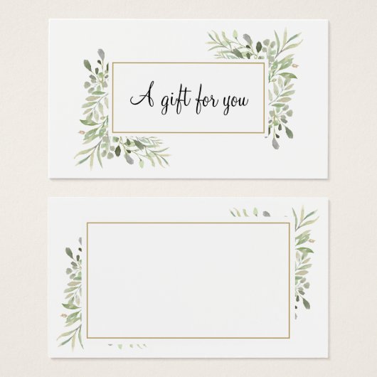 Cadeaubon voor bloemenzaak Greenery Visitekaartje (Voorkant /achterkant)