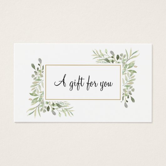 Cadeaubon voor bloemenzaak Greenery Visitekaartje (Voorkant)