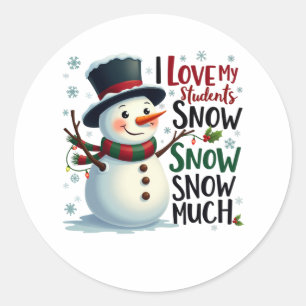 Cadeaubon voor de leraar Ik hou zo veel van mijn Ronde Sticker