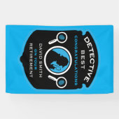 Cadeaubon voor detective met pensioen spandoek (Horizontaal)