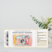 Cadeaubon voor fotoshoot kaart (Staand voorkant)