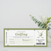 Cadeaubon voor golfoctrip kaart (Staand voorkant)