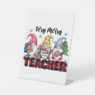 Cadeaubon Voor Leraar Erg Vrolijke Leraar Reclamebord Met Voetstuk