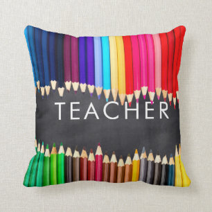 Cadeaubon Voor Leraar Helder Potloden Schoolbord Kussen