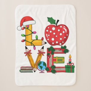 Cadeaubon Voor Leraar Liefde Potlood Apple Boeke Sherpa Deken