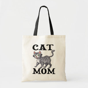 Cadeaubon voor lieve kattenmoeder Grijze tabby tij Tote Bag