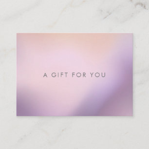 cadeaubon voor metallic ombre blush visitekaartje