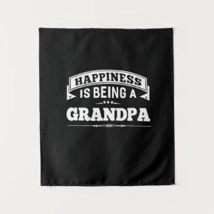 Cadeaubon voor opa Gelukkig zijn als opa Wandkleed