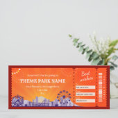 Cadeaubon voor pretpark kaart (Staand voorkant)