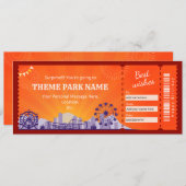 Cadeaubon voor pretpark kaart (Voorkant / Achterkant)