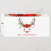  cadeaubon voor rendieren (Voorkant / Achterkant)