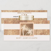 Cadeaubon voor Tropische palmen en crème (Voorkant / Achterkant)