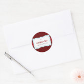 Cadeaubon voor vakantie in rood & blauw ronde sticker (Envelop)