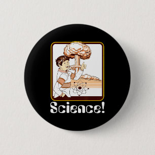 Cadeaubon voor vintage wetenschap Funny Atoombom R Ronde Button 5,7 Cm