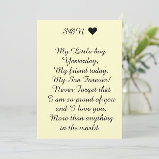 Cadeaubon voor zoon van ouders bedankkaart