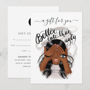 Cadeaubon voor Zwarte Vrouw met Goede Stemming
