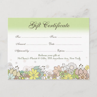 Cadeaubon Voucher Store Business Briefkaart