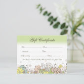 Cadeaubon waarde winkel onderneming briefkaart (Staand voorkant)