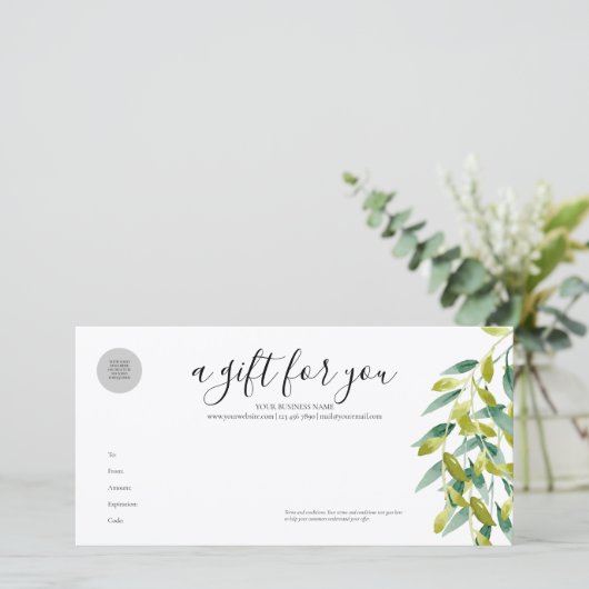 Cadeaubon Weidebladeren (Staand voorkant)