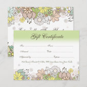 Cadeaubon winkelbedrijf briefkaart (Voorkant / Achterkant)