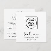 Cadeaubon Zakelijk Notitiekaart (Voorkant / Achterkant)