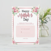 Cadeaubonhouder Moederdag Feestdagenkaart (Staand voorkant)