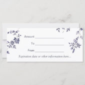 Cadeaubonnen Blue Floral Beauty Salon (Achterkant)