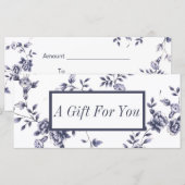 Cadeaubonnen Blue Floral Beauty Salon (Voorkant / Achterkant)