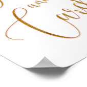 Cadeaubonnen en Kaarten Gouden Glitter Script Teks Poster (Hoek)