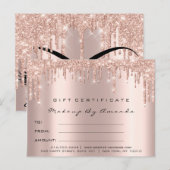Cadeaubonnen Eyes Makeup Artist Brows Briefkaart (Voorkant / Achterkant)