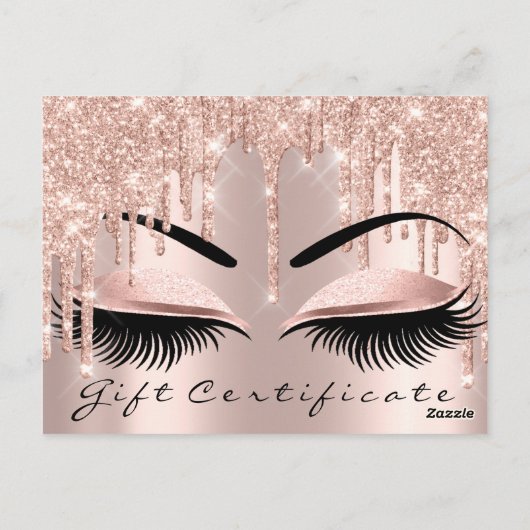 Cadeaubonnen Eyes Makeup Artist Brows Briefkaart (Achterkant)