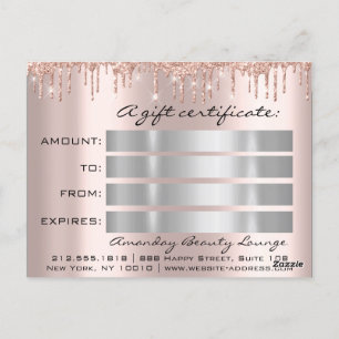 Cadeaubonnen Feestdagen Beauty Roos SilverLashes Briefkaart