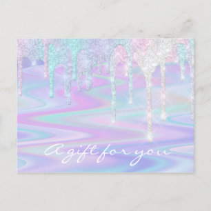 Cadeaubonnen Holograaf Unicorn Logo Beauty Briefkaart
