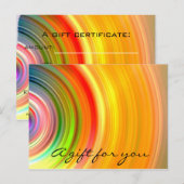 Cadeaubonnen Holografen Rainbow Beauty Studio Briefkaart (Voorkant / Achterkant)