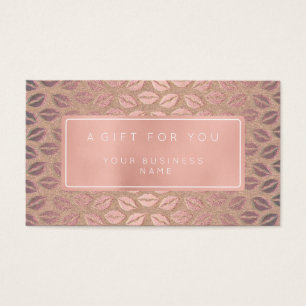 Cadeaubonnen Kaart Gepersonaliseerd Roze Rose Gold