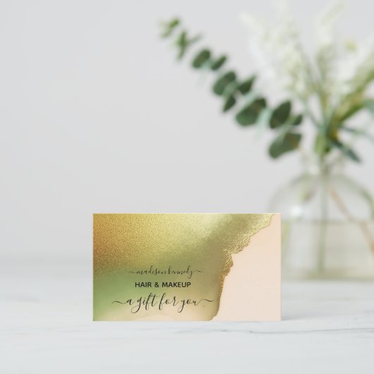 Cadeaubonnen make-up en haarchartreuse Nieuw Klantenkaartje (Staand voorkant)