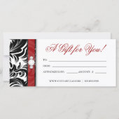 Cadeaubonnen Mode Salon Jewelry Damask (Achterkant)