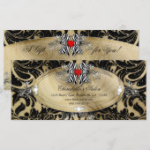 Cadeaubonnen Mode Salon Jewelry Zebra Bow (Voorkant / Achterkant)