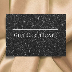 Cadeaubonnen Modern Black Glitter Salon Spa